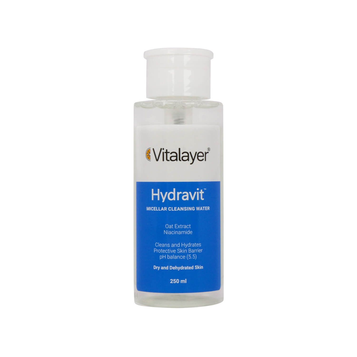 محلول پاک کننده آرایش ویتالیر مدل Hydravit حجم 250 میلی لیتر
