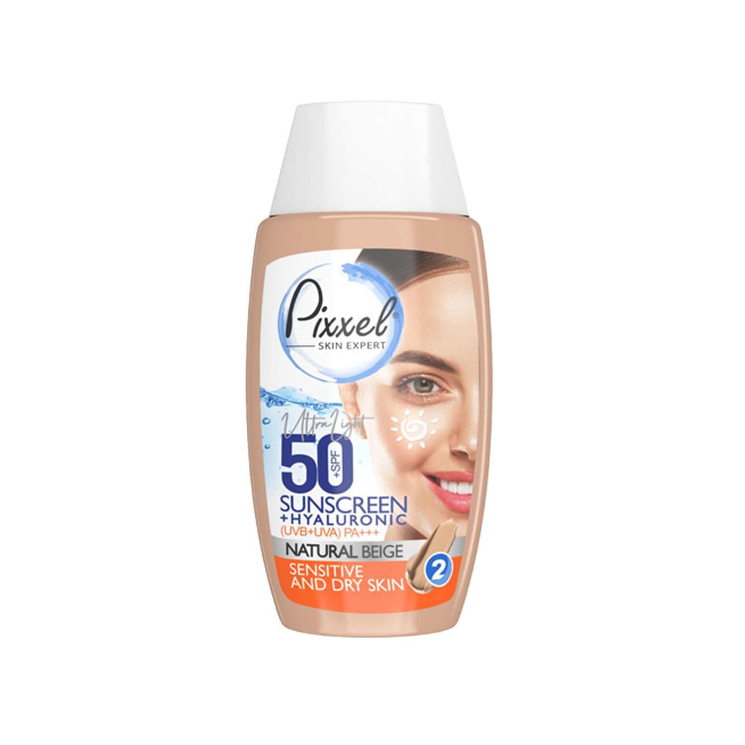 کرم ضد آفتاب پیکسل SPF 50 مناسب پوست های خشک تا نرمال و حساس حجم 50 میلی لیتر - بژ طبیعی