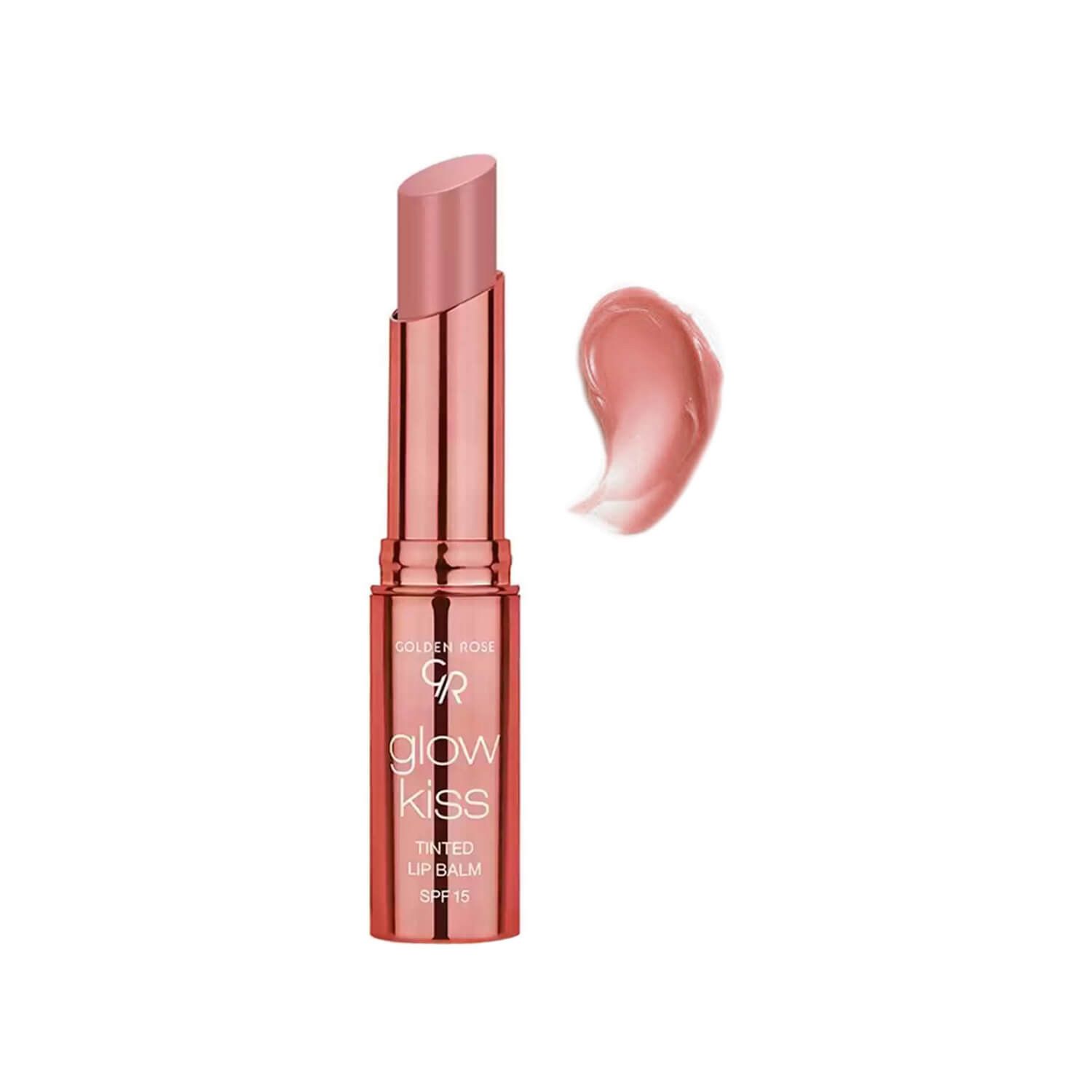 بالم لب رنگی SPF 15 گلدن رز مدل Glow Kiss شماره 01