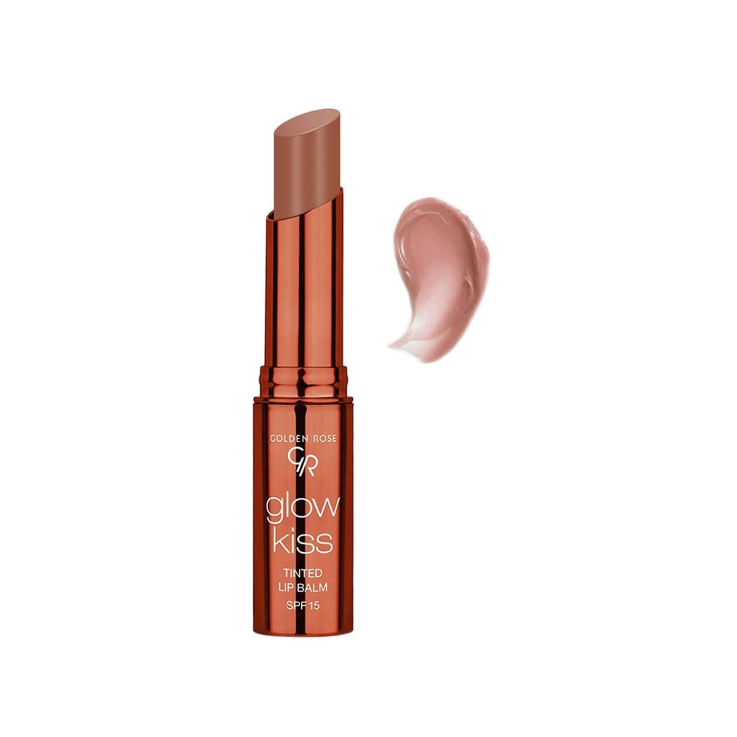 بالم لب رنگی SPF 15 گلدن رز مدل Glow Kiss شماره 06