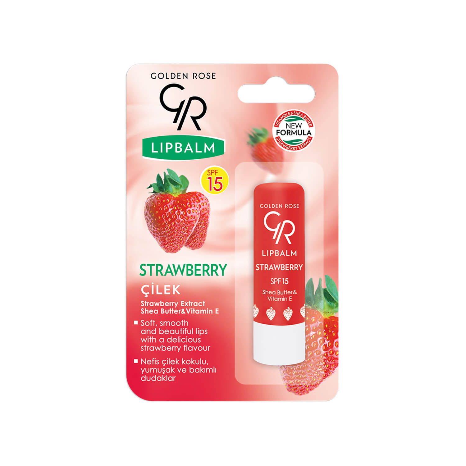 بالم لب SPF 15 گلدن رز حاوی عصاره توت فرنگی
