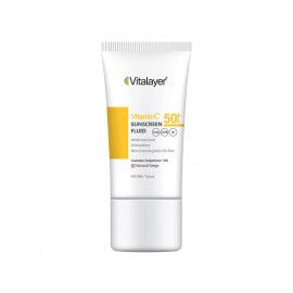 فلوئید ضد آفتاب SPF 50 ویتالیر مدل Vitamin C حجم 50 میلی لیتر - بژ طبیعی