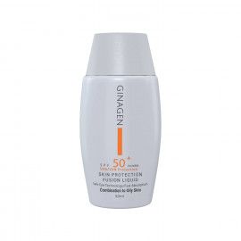 ضد آفتاب فیوژن واتر بی رنگ SPF 50 ژیناژن مناسب پوست چرب و مختلط حجم 50 میلی لیتر