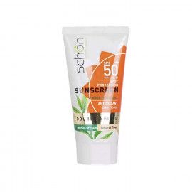 کرم ضد آفتاب دابل شیلد SPF 50 شون مناسب پوست نرمال تا خشک حجم 50 میلی لیتر - رنگ طبیعی کرم ضد آفتاب دابل شیلد SPF 50 شون مناسب پوست نرمال تا خشک حجم 50 میلی لیتر - رنگ طبیعی