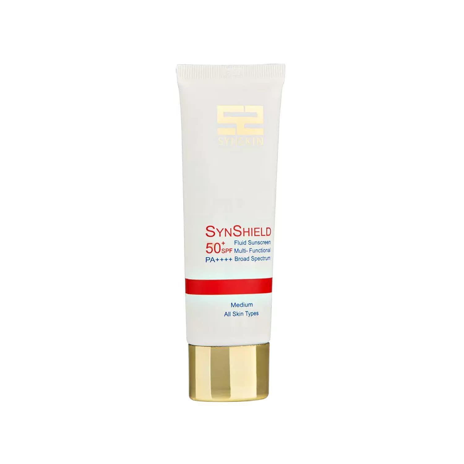 فلوئید ضد آفتاب SPF 50 ساین اسکین مدل ساین شیلد حجم 50 میلی لیتر - رنگ مدیوم