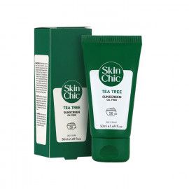 کرم ضد آفتاب فاقد چربی SPF 50 اسکین شیک حاوی عصاره درخت چای حجم 50 میلی لیتر - بی رنگ