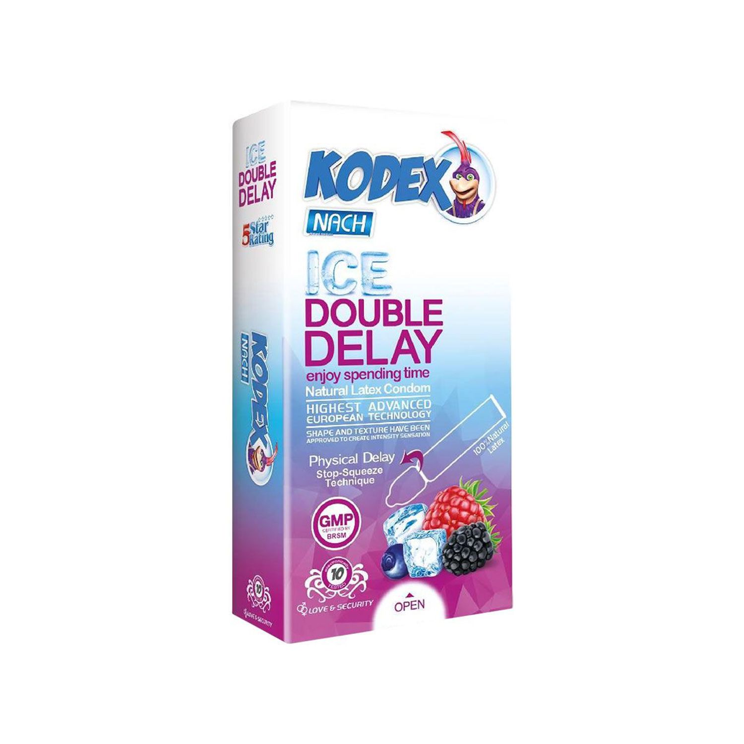کاندوم کدکس مدل Ice Double Delay بسته 10 عددی