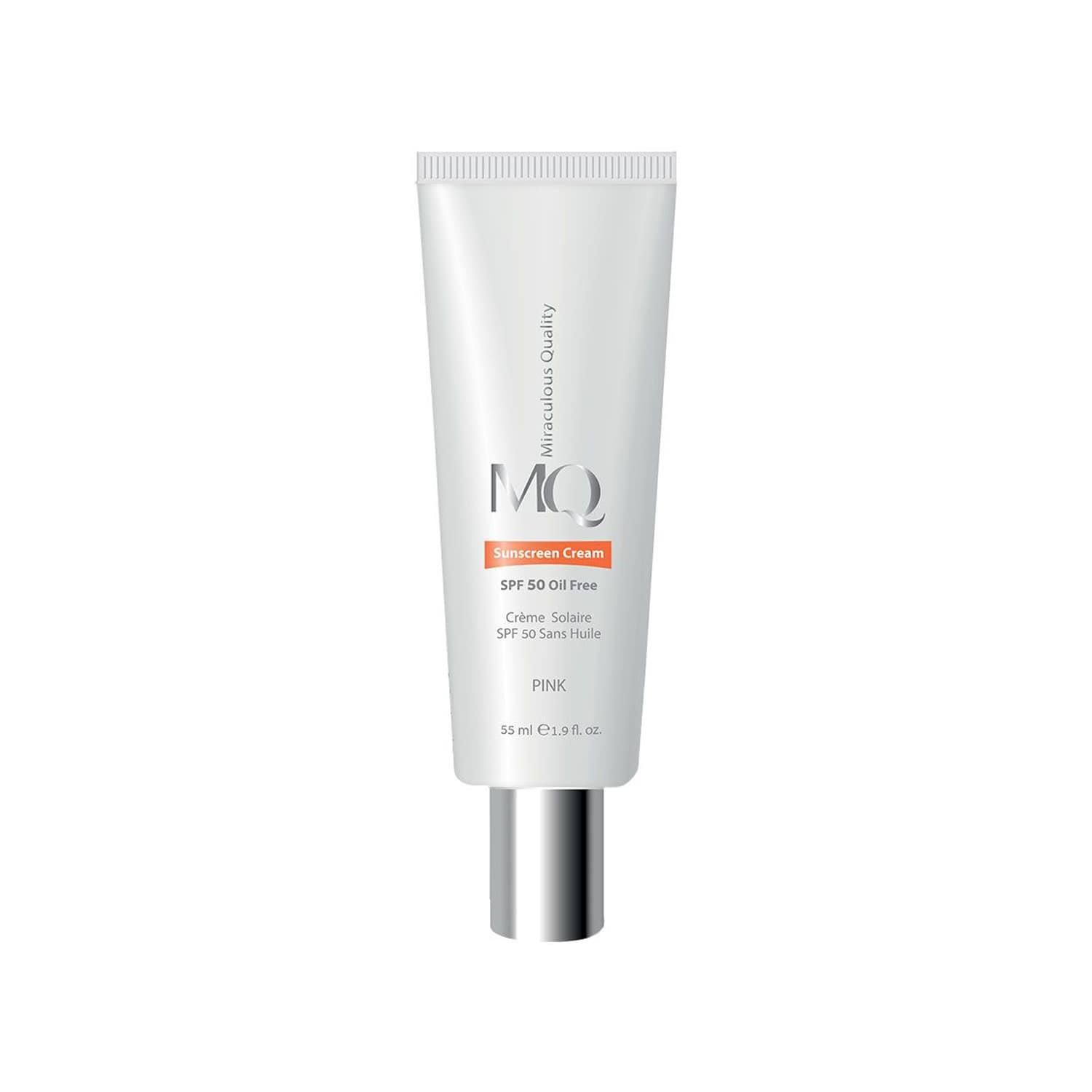 کرم ضد آفتاب فاقد چربی SPF 50 ام کیو حجم 55 میلی لیتر - صورتی