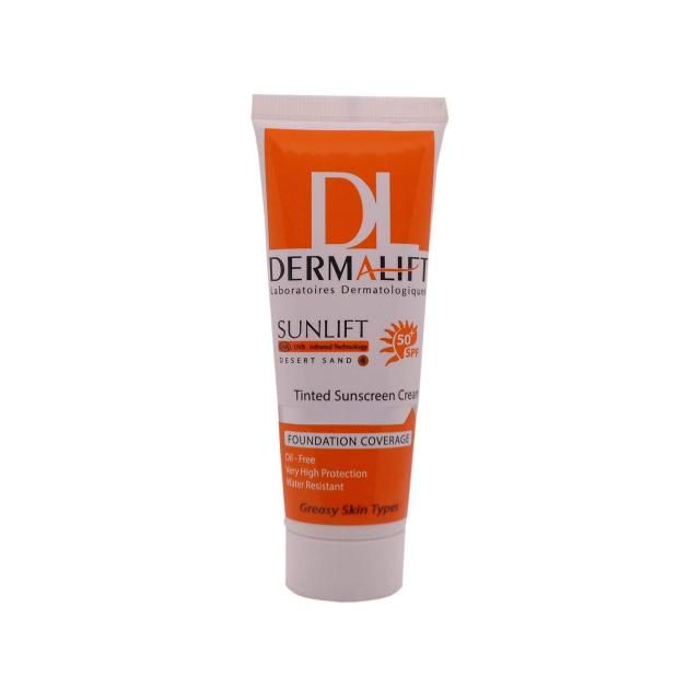 کرم ضد آفتاب SPF50 درمالیفت مناسب پوست چرب شماره 4 حجم 40 میلی لیتر - شن صحرایی کرم ضد آفتاب SPF50 درمالیفت مناسب پوست چرب شماره 4 حجم 40 میلی لیتر - شن صحرایی