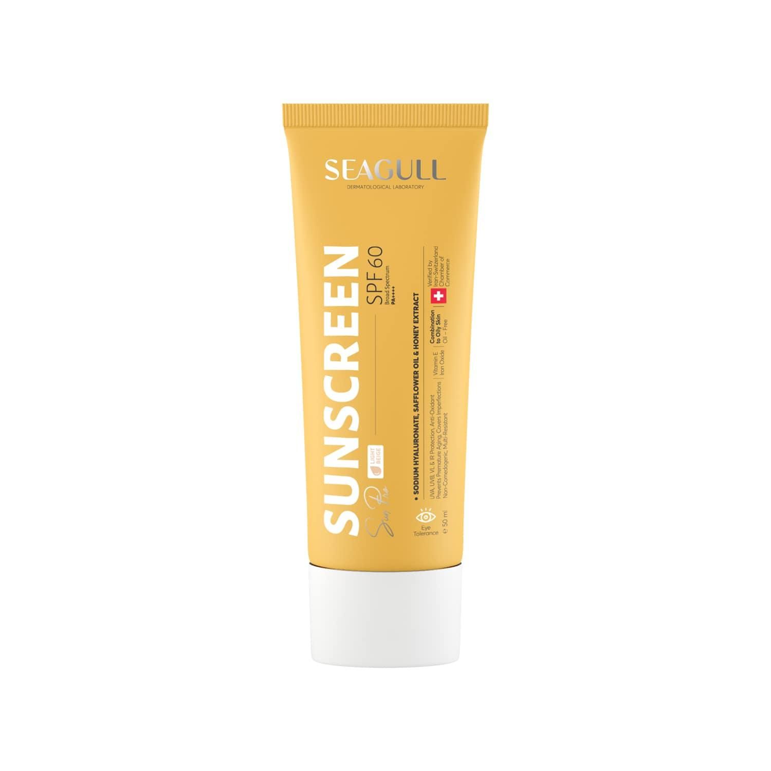 کرم ضد آفتاب رنگی فاقد چربی سی گل Sunpro SPF 60 حجم 50 میلی لیتر - بژ روشن