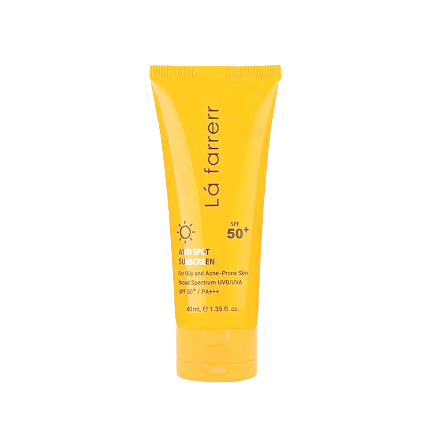 کرم ضد آفتاب و ضد لک فاقد چربی SPF50 لافارر مناسب پوست چرب و مستعد آکنه حجم 40 میلی لیتر - بی رنگ
