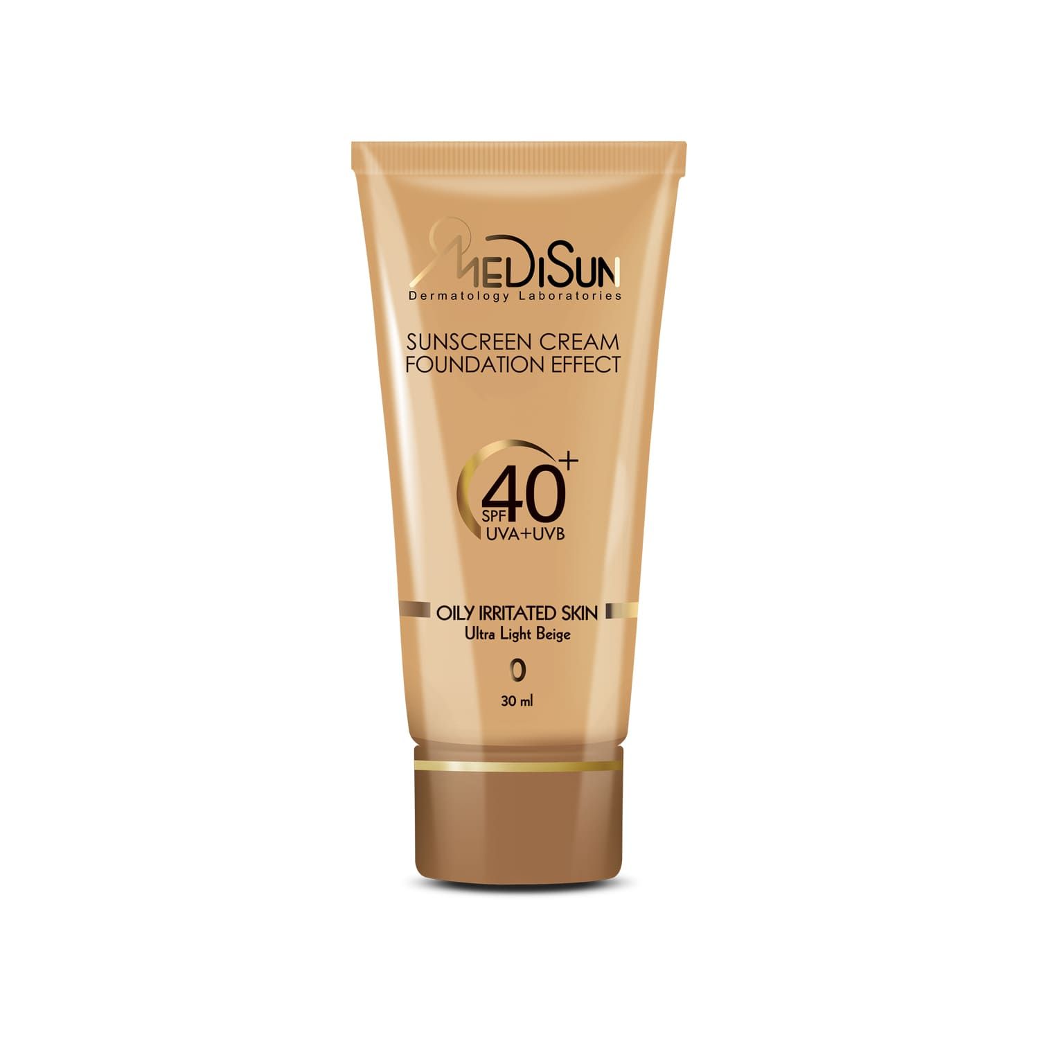 کرم ضد آفتاب تیوپی SPF 40 فاقد چربی مدیسان مناسب پوست چرب و حساس حجم 30 میلی لیتر - بژ خیلی روشن