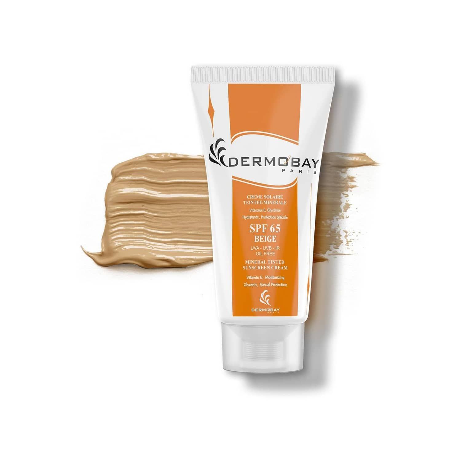 کرم ضد آفتاب مینرال فاقد چربی SPF 65 درموبای مناسب پوست مختلط تا چرب حجم 50 میلی لیتر - بژ