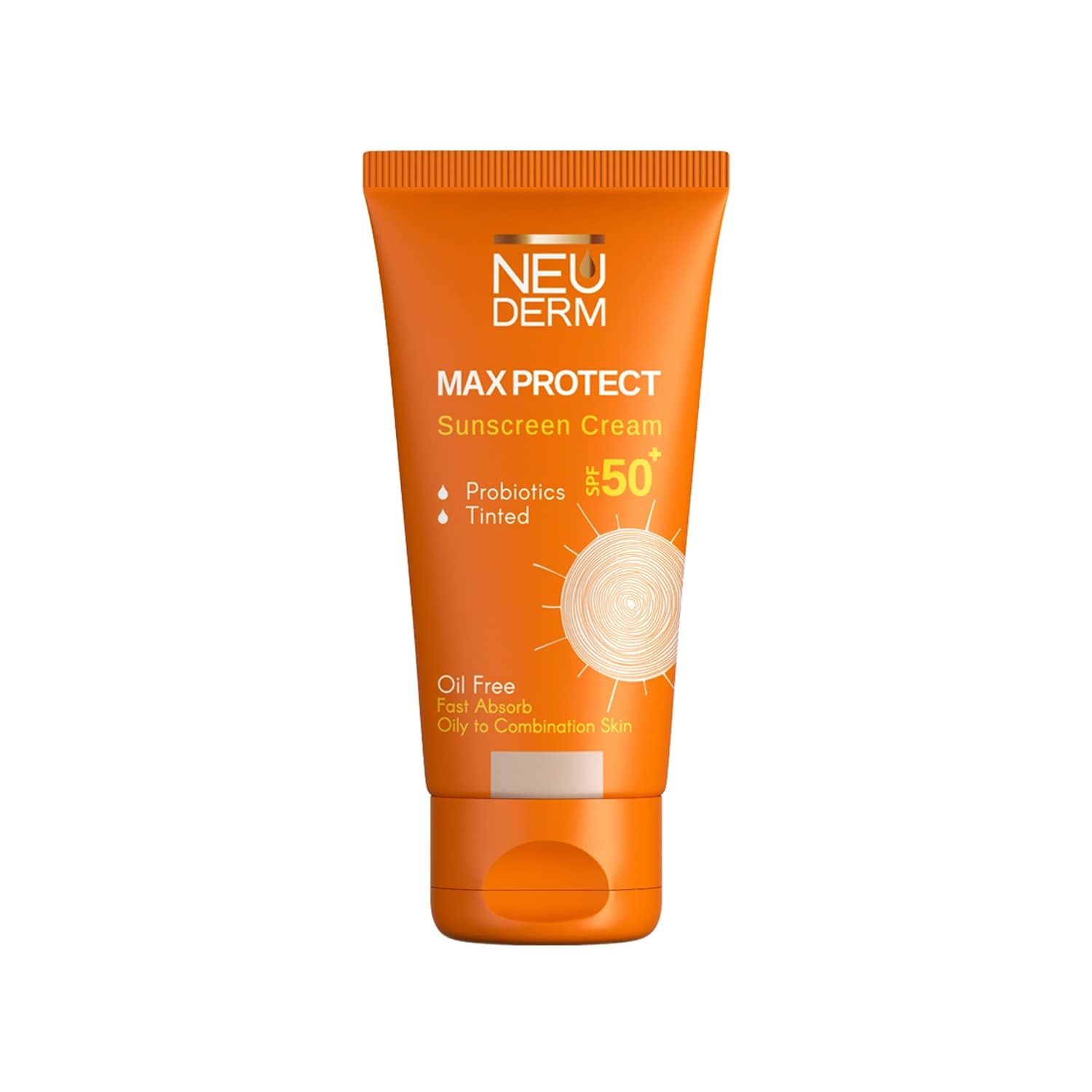 کرم ضد آفتاب فاقد چربی نئودرم مدل Max Protect SPF 50 مناسب پوست چرب و مختلط حجم 50 میلی لیتر - رنگی