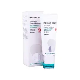 کرم ضد آفتاب فیزیکال SPF50 برایت مکس مدل Tone Bright - بی رنگ کرم ضد آفتاب فیزیکال SPF50 برایت مکس مدل Tone Bright - بی رنگ