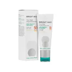 کرم ضد آفتاب فیزیکال SPF50 برایت مکس مدل Tone Bright - رنگی طبیعی