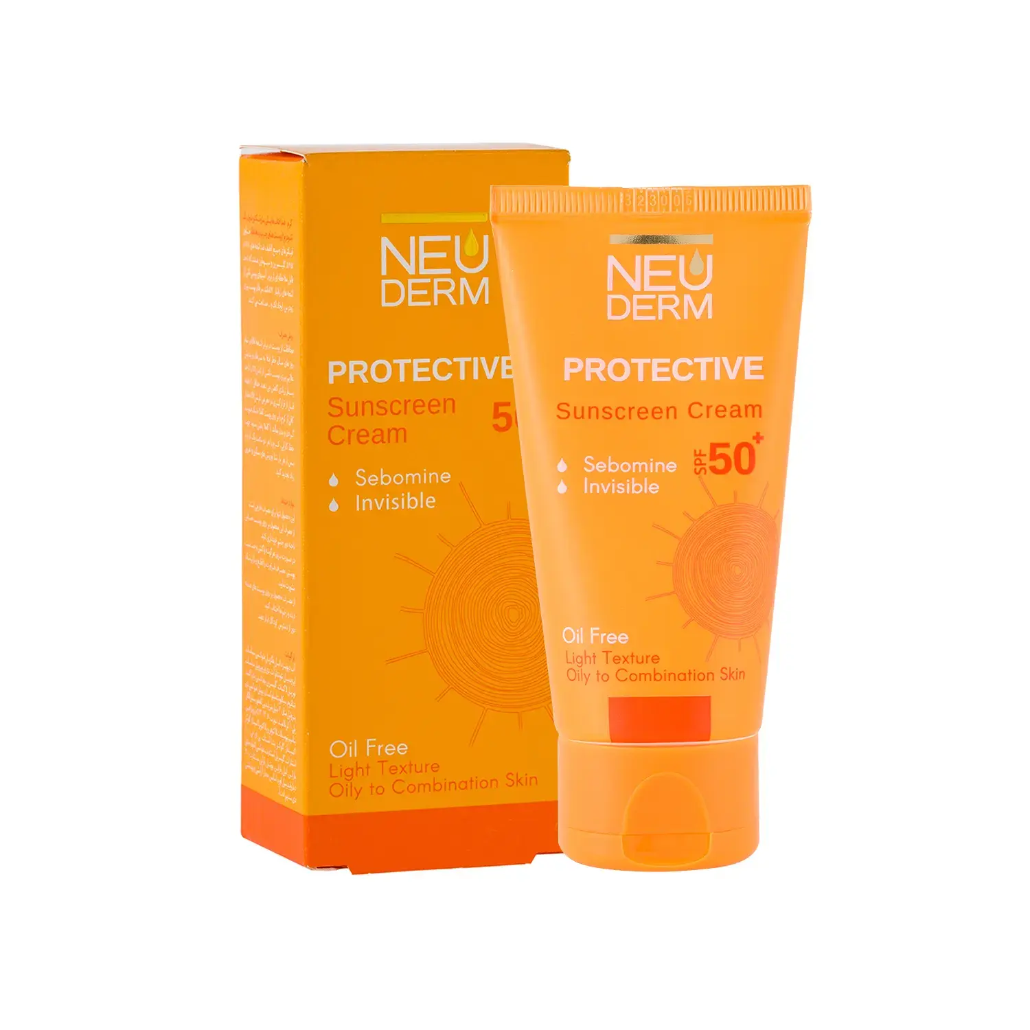 کرم ضد آفتاب فاقد چربی نئودرم مدل Highly Protective Invisible SPF50 مناسب پوست چرب و مختلط حجم 50 میلی لیتر - بی رنگ