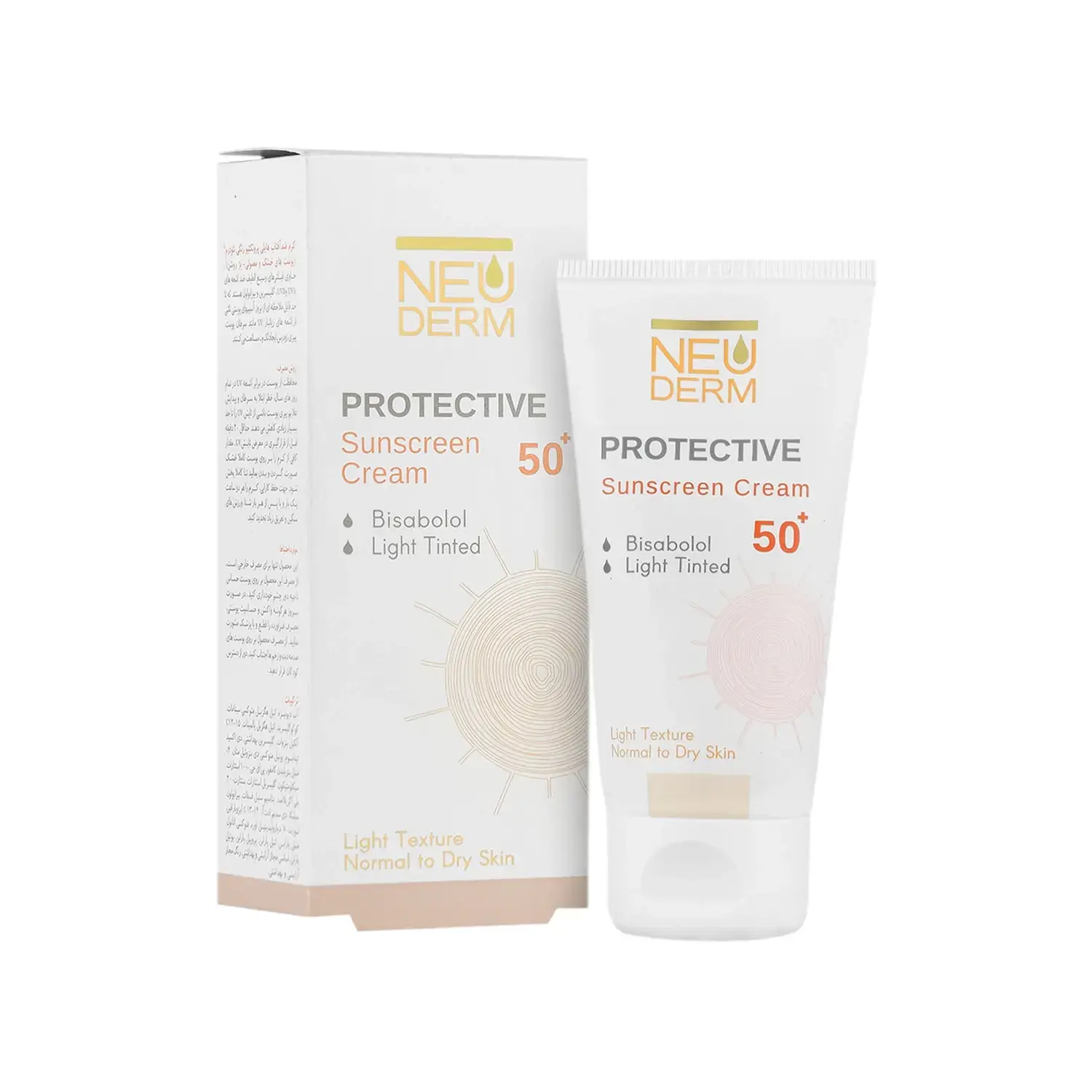کرم ضد آفتاب نئودرم مدل Highly Protective Light Tinted SPF50 مناسب پوست خشک و معمولی حجم 50 میلی لیتر - بژ روشن