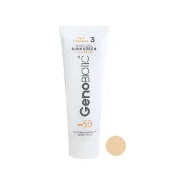 کرم ضد آفتاب SPF 50 ژنوبایوتیک مناسب پوست چرب و مختلط حجم 50 میلی لیتر - بژ روشن