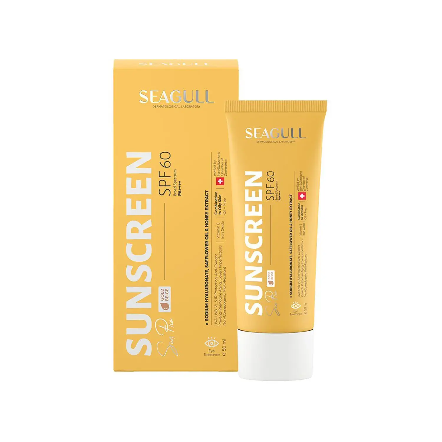 کرم ضد آفتاب فاقد چربی سی گل Sunpro SPF 60 حجم 50 میلی لیتر - بژ طلایی thumbnail 2