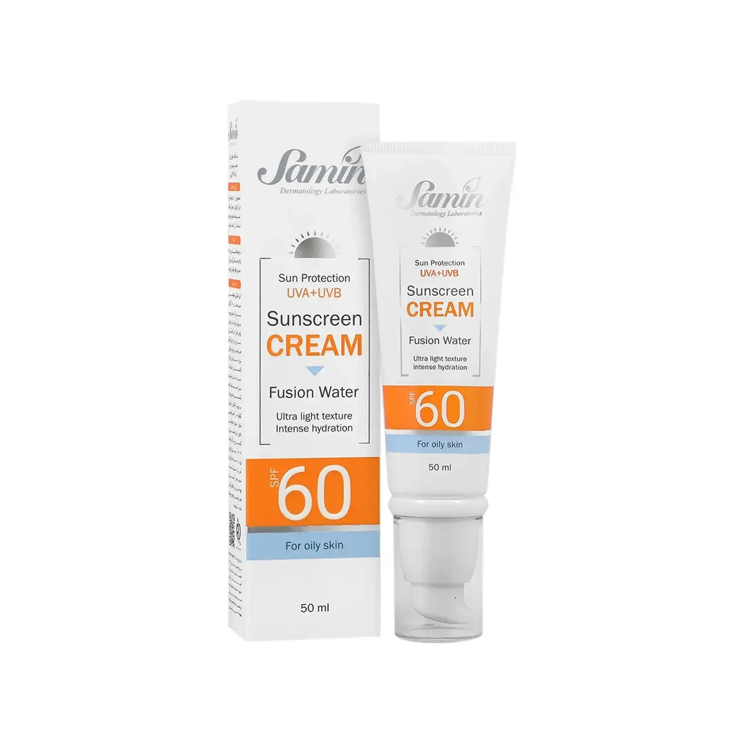 ضد آفتاب فیوژن واتر SPF 60 ثمین مناسب پوست های چرب حجم 50 میلی لیتر