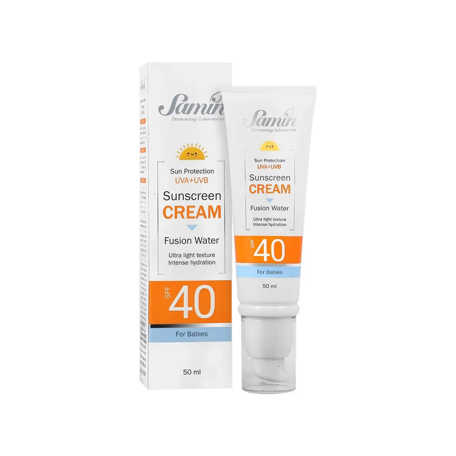 ضد آفتاب فیوژن واتر کودکان SPF 40 ثمین حجم 50 میلی لیتر image