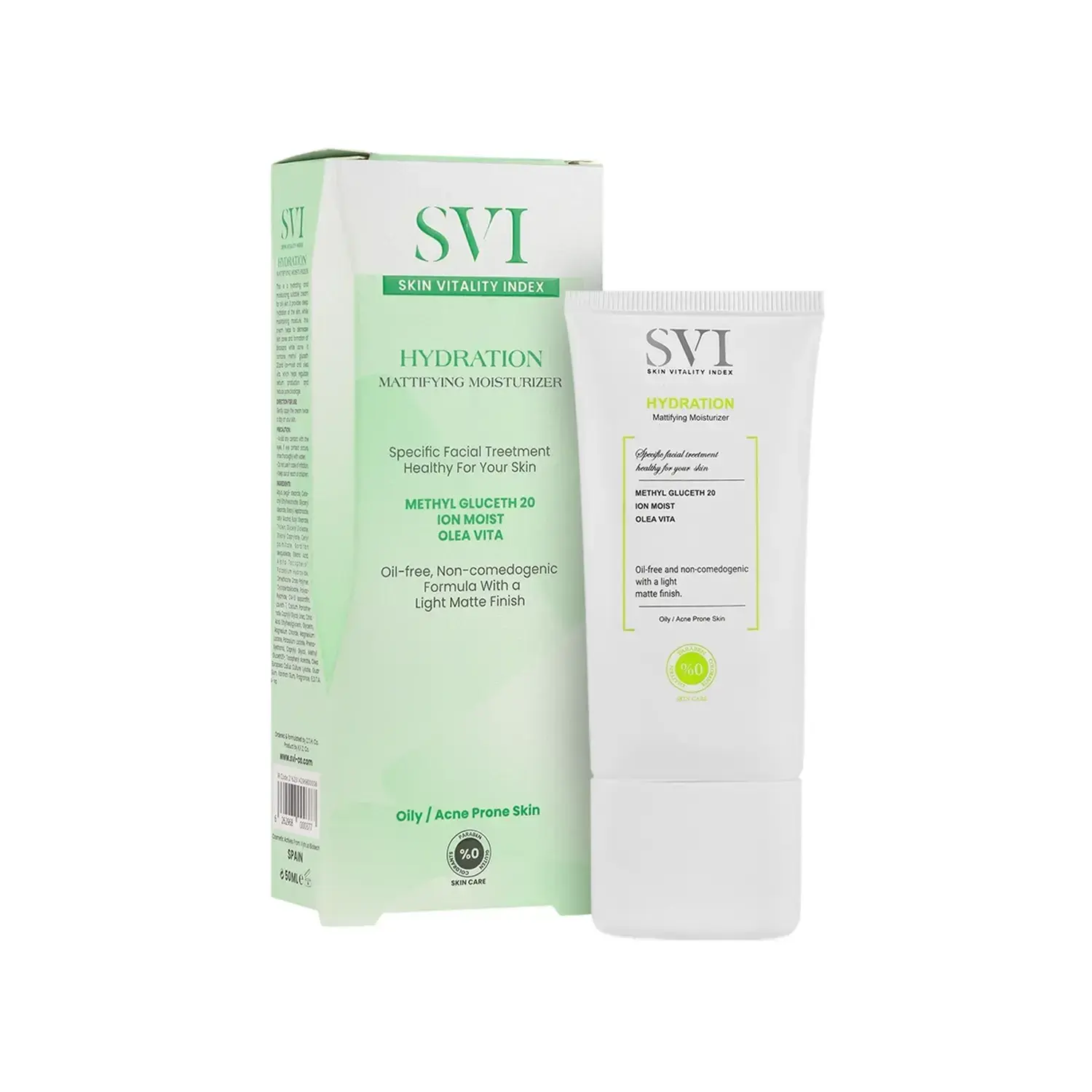 کرم مرطوب کننده اس وی آی مدل Hydration مناسب پوست های چرب و آکنه ای حجم 50 میلی لیتر