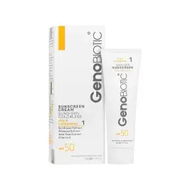 کرم ضد آفتاب ژنوبایوتیک مدل SPF 50 سانوژن مناسب پوست چرب و مختلط حجم 50 میلی لیتر - بی رنگ