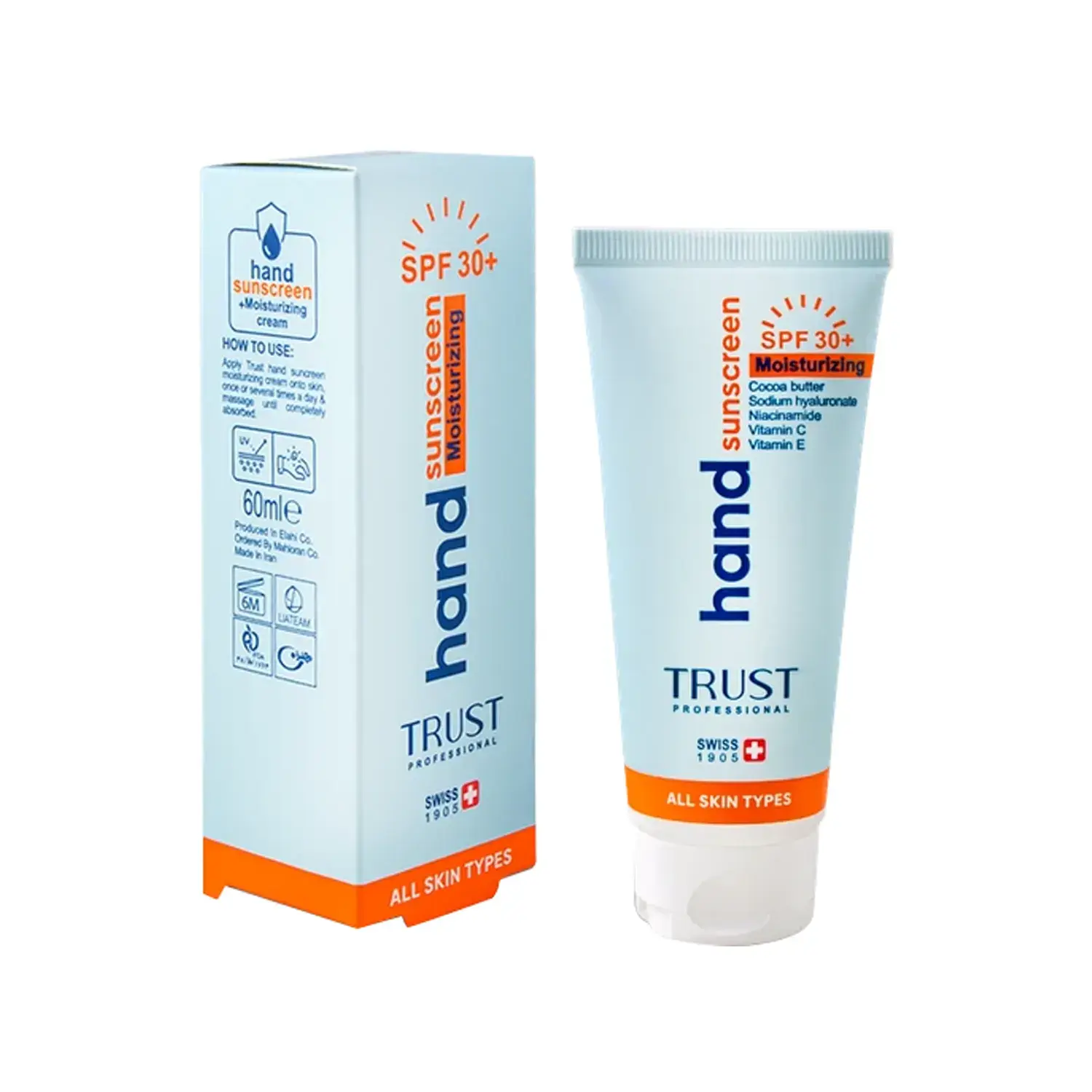 کرم آبرسان و ضد آفتاب دست SPF30 تراست - بی رنگ image