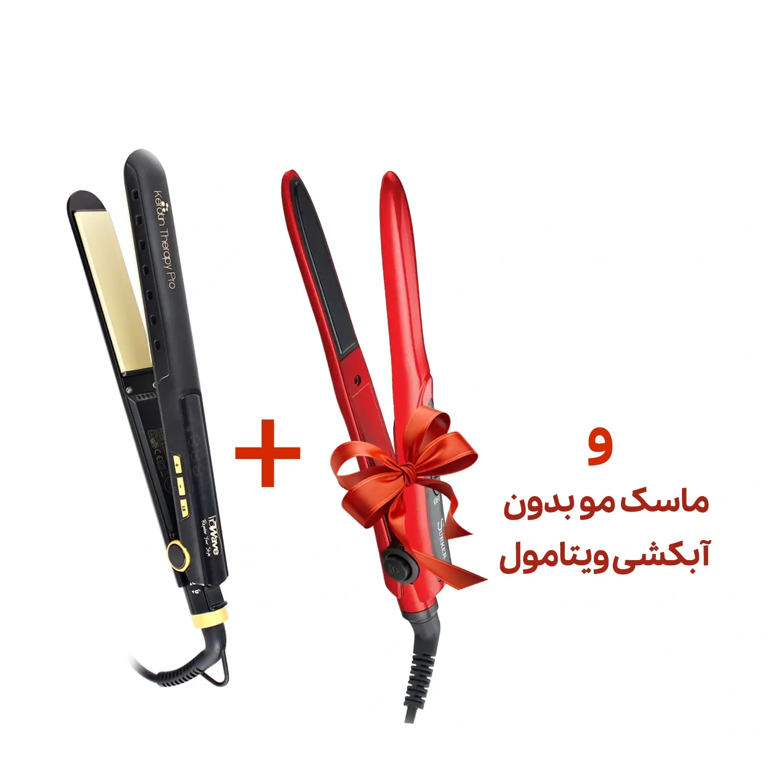 اتو مو پروویو مدل PW-5103 به همراه حالت دهنده مو مردانه سورکر و ماسک مو بدون آبکشی ویتامول هدیه image