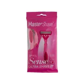 خود تراش زنانه 3 لبه مستر شیو مدل Sense 3 بسته 3 عددی