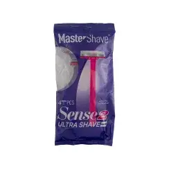 خود تراش زنانه 2 لبه مستر شیو مدل Sense 2 بسته 4 عددی