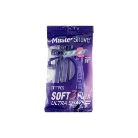 خودتراش سه لبه مستر شیو مدل Soft بسته 3 عددی