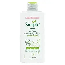 لوسیون پاک کننده آرایش سیمپل مدل Purifying حجم 200 میلی لیتر